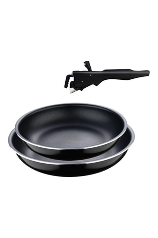 2 Koekenpannen en 1 Afneembare Steel - 22/26 cm