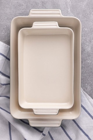 2 aardewerk ovenschalen 30,9 x 18,8 x 4,9 / 38 x 21 x 6,9 cm