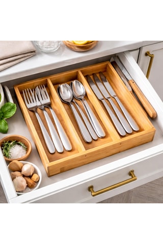 Houten Organizer voor Bestek - 40,5 x 33 x 4,5 cm