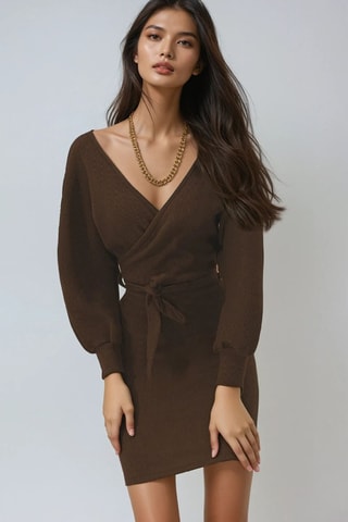 Vestido de tubo - Marrón oscuro