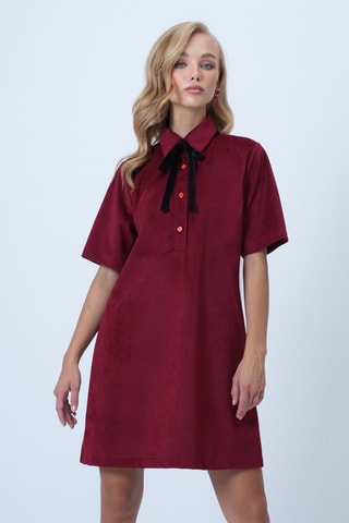Vestido camisero - Burdeos