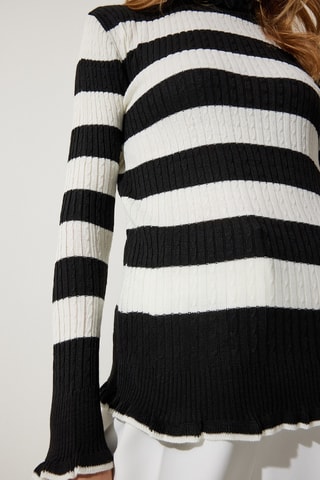 Jersey regular fit - Negro y crudo