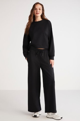 Sudadera y pantalón regular fit - Negro