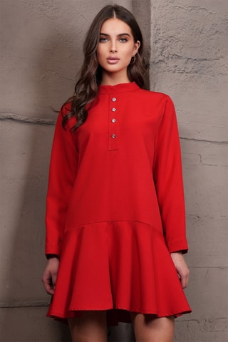 Vestido trapecio - Rojo