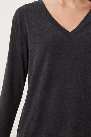 Blusa regular fit - Gris oscuro