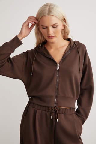 Sudadera relaxed fit - Marrón