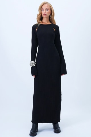 Vestido jersey - Negro
