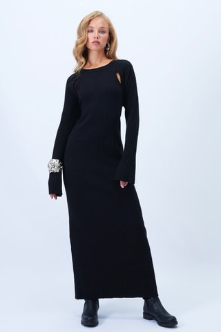 Vestido jersey - Negro