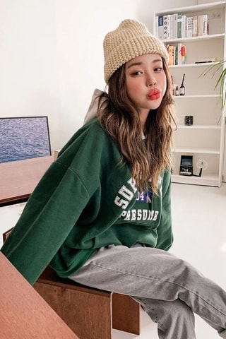 Sudadera oversize - Verde