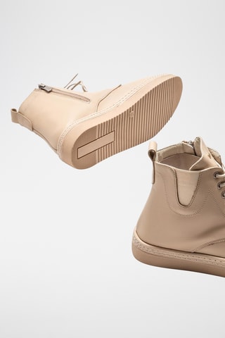 Botines de piel - Beige