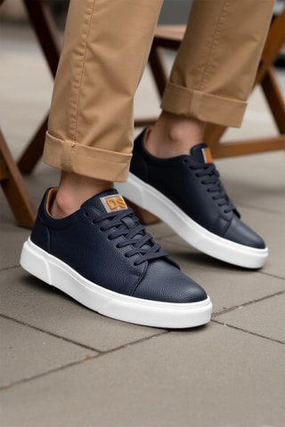 Zapatillas - Blanco y azul marino