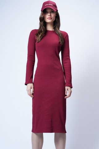 Vestido recto - Burdeos