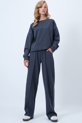 Sudadera y pantalón de tiro alto - Antracita