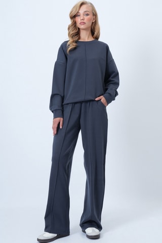 Sudadera y pantalón de tiro alto - Antracita