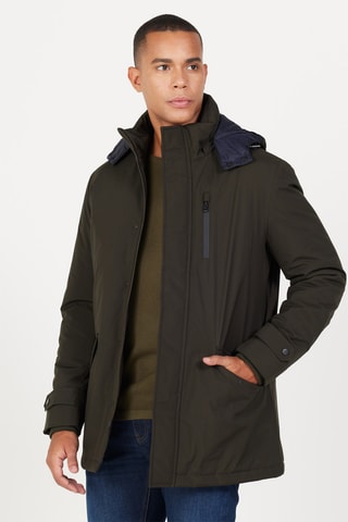 Parka con capucha - Caqui