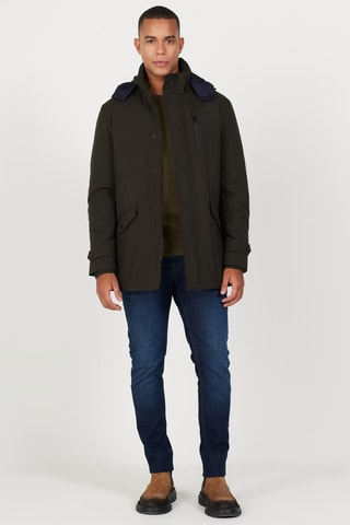 Parka con capucha - Caqui