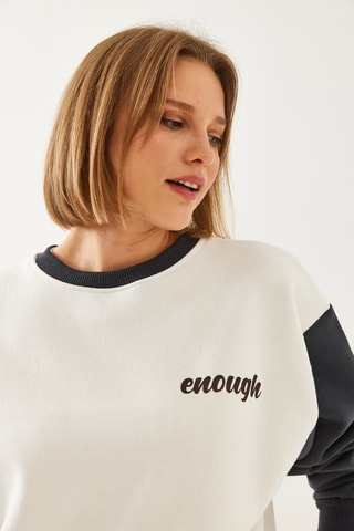 Sudadera - Blanco y gris