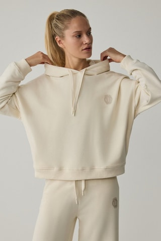 Sudadera regular fit con capucha - Crudo