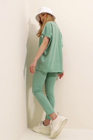 Top regular fit y pantalón de chándal - Verde