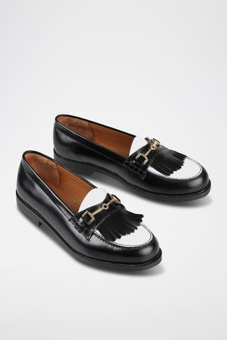 Mocasines de piel de charol - Negro