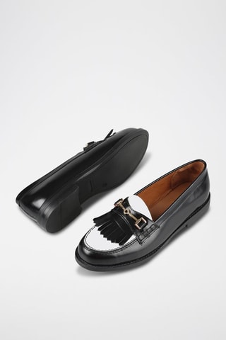 Mocasines de piel de charol - Negro