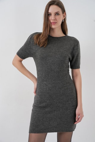Vestido jersey - Antracita