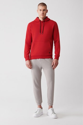 Sudadera con capucha - Rojo