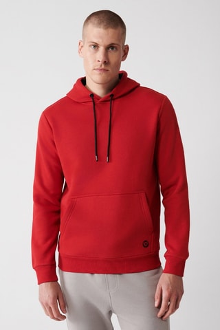 Sudadera con capucha - Rojo