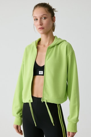 Sudadera relaxed con capucha - Verde claro