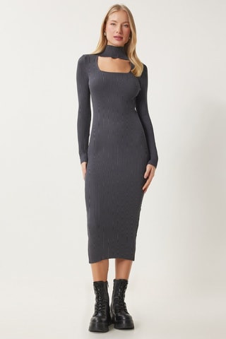 Vestido jersey - Gris