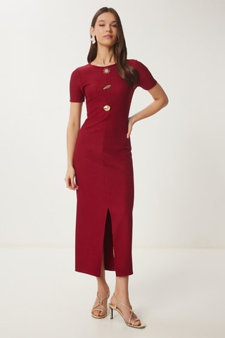 Vestido midi - Burdeos