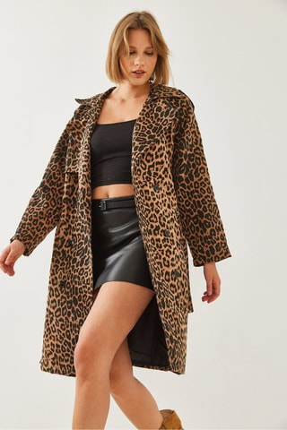Gabardina - Marrón y negro