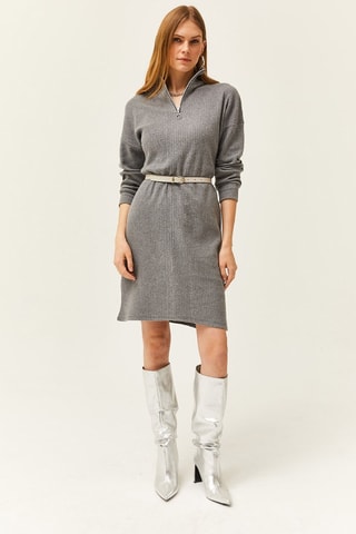 Vestido recto - Gris