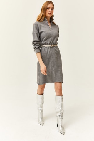 Vestido recto - Gris