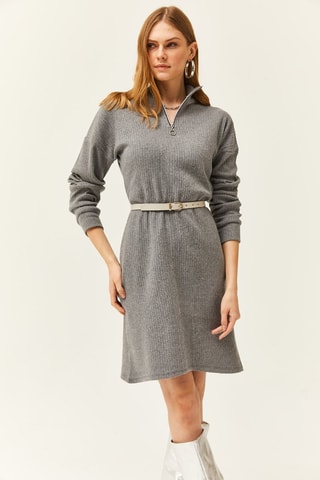 Vestido recto - Gris
