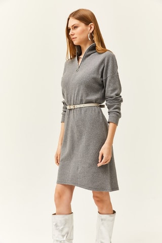 Vestido recto - Gris