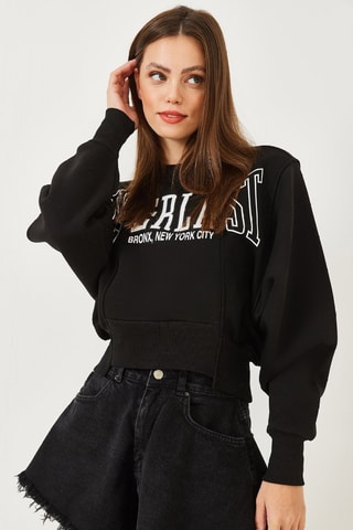 Sudadera oversize - Negro