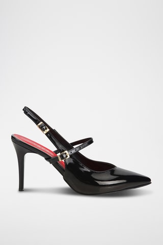 Zapatos con brillo de tacón - Negro