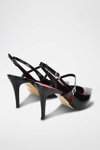 Zapatos con brillo de tacón - Negro
