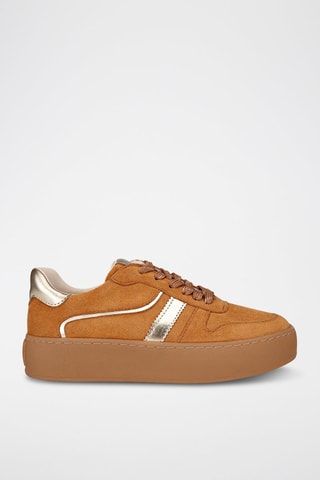 Zapatillas con plataforma - Marrón