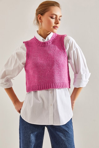 Chaleco corto - Fucsia