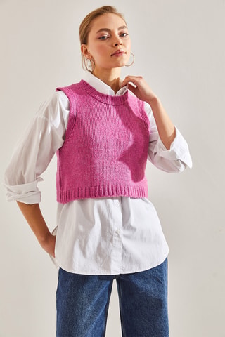 Chaleco corto - Fucsia