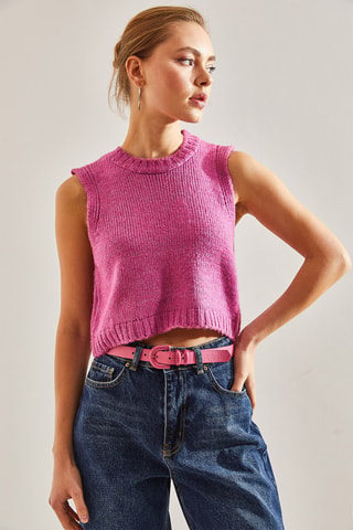 Chaleco corto - Fucsia