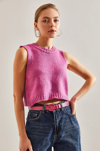 Chaleco corto - Fucsia