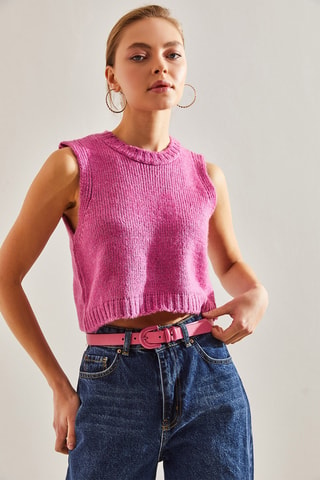 Chaleco corto - Fucsia