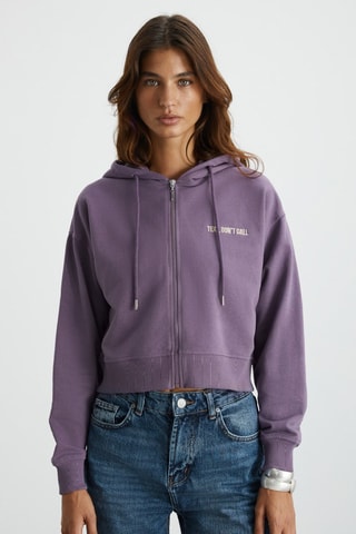 Sweater met Capuchon - Paars