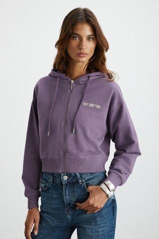 Sweater met Capuchon - Paars