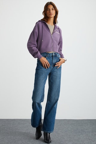 Sweater met Capuchon - Paars