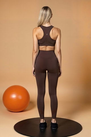 Leggings de tiro alto - Marrón