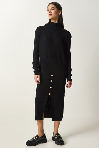 Vestido jersey - Negro